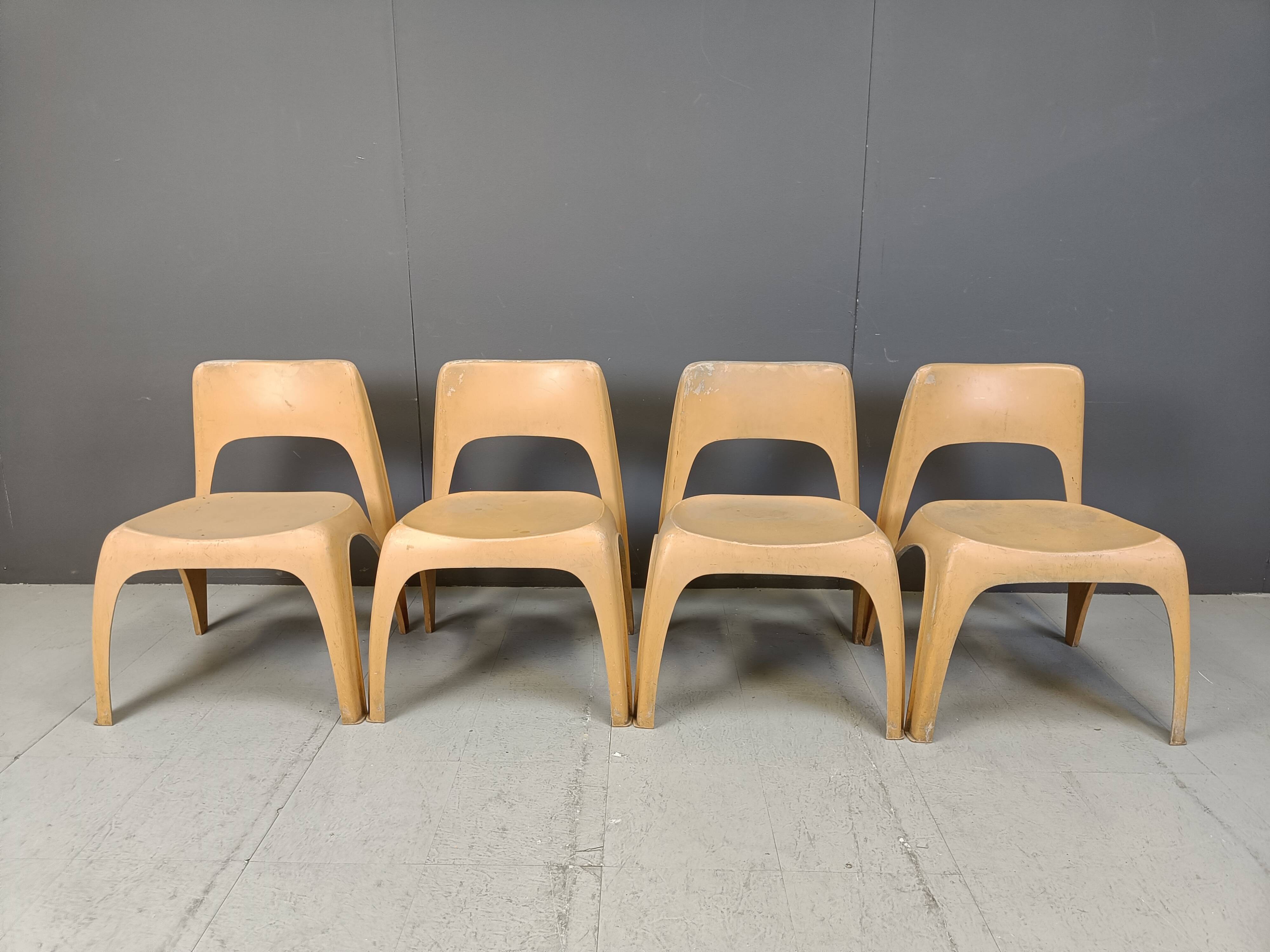 German dining set by Preben Fabricius for Interplast, 1970s