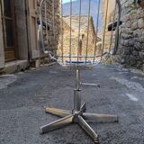 70s chrome metal armchair