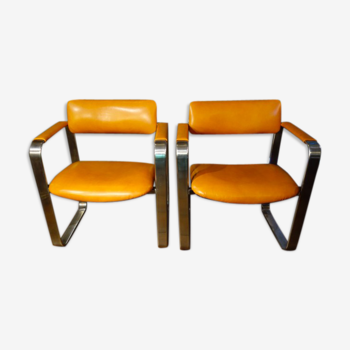 Pair of "Executive" armchairs by Eero Aarnio for Mobel Italia, 1960