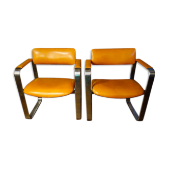 Pair of "Executive" armchairs by Eero Aarnio for Mobel Italia, 1960