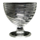 Modernist sugar bowl, transparent glass, Ząbkowice, Poland, 1970s