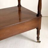 Side table in mahogany and mahogany veneer, 19th century.