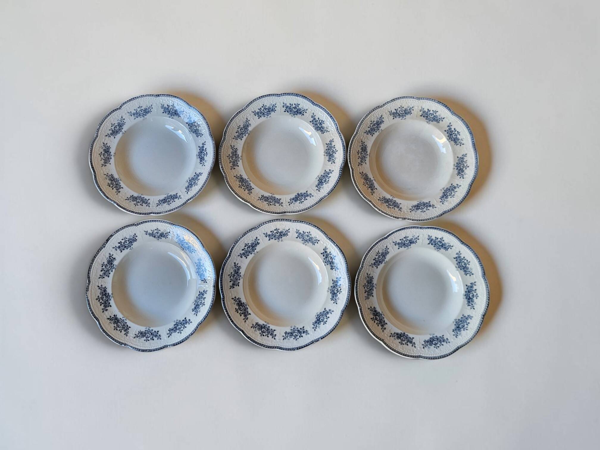 6 deep plates Badonviller model Richelieu