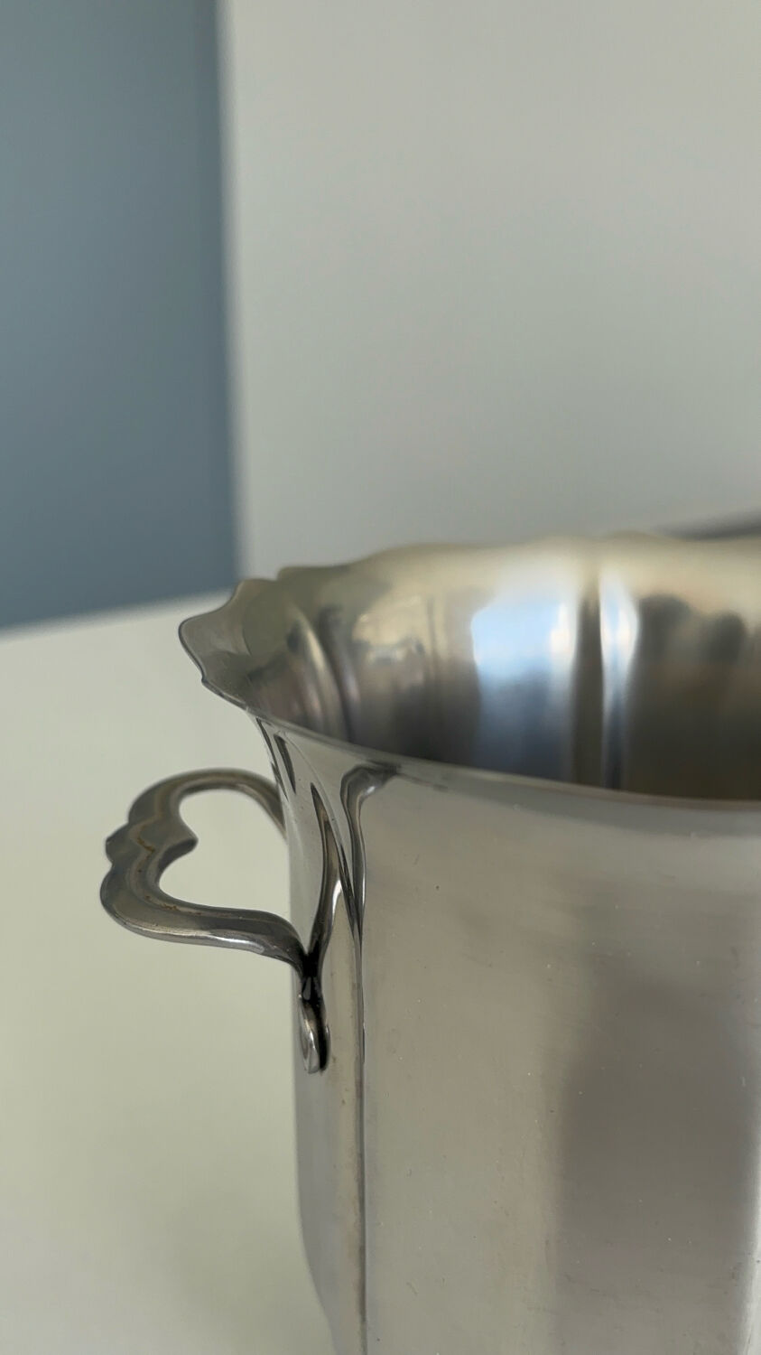 Vintage Guy Degrenne stainless steel ice bucket – ice tray with handles m