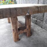 Brutalist solid oak coffee table