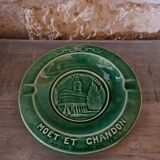 Cendrier ancien moët et chandon faïence de gien