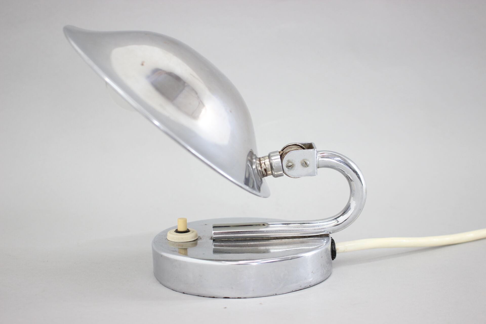 1930s Aluminium Table Lamp,Czechoslovakia