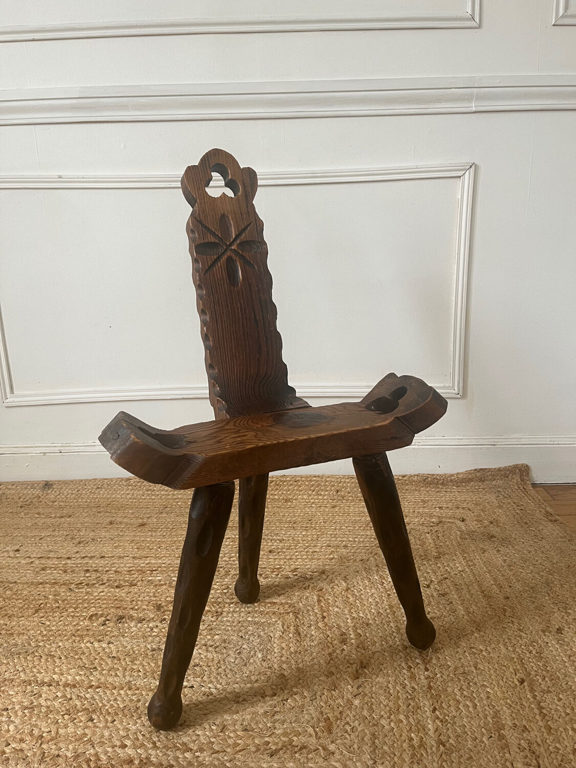 Brutalist tripod chair