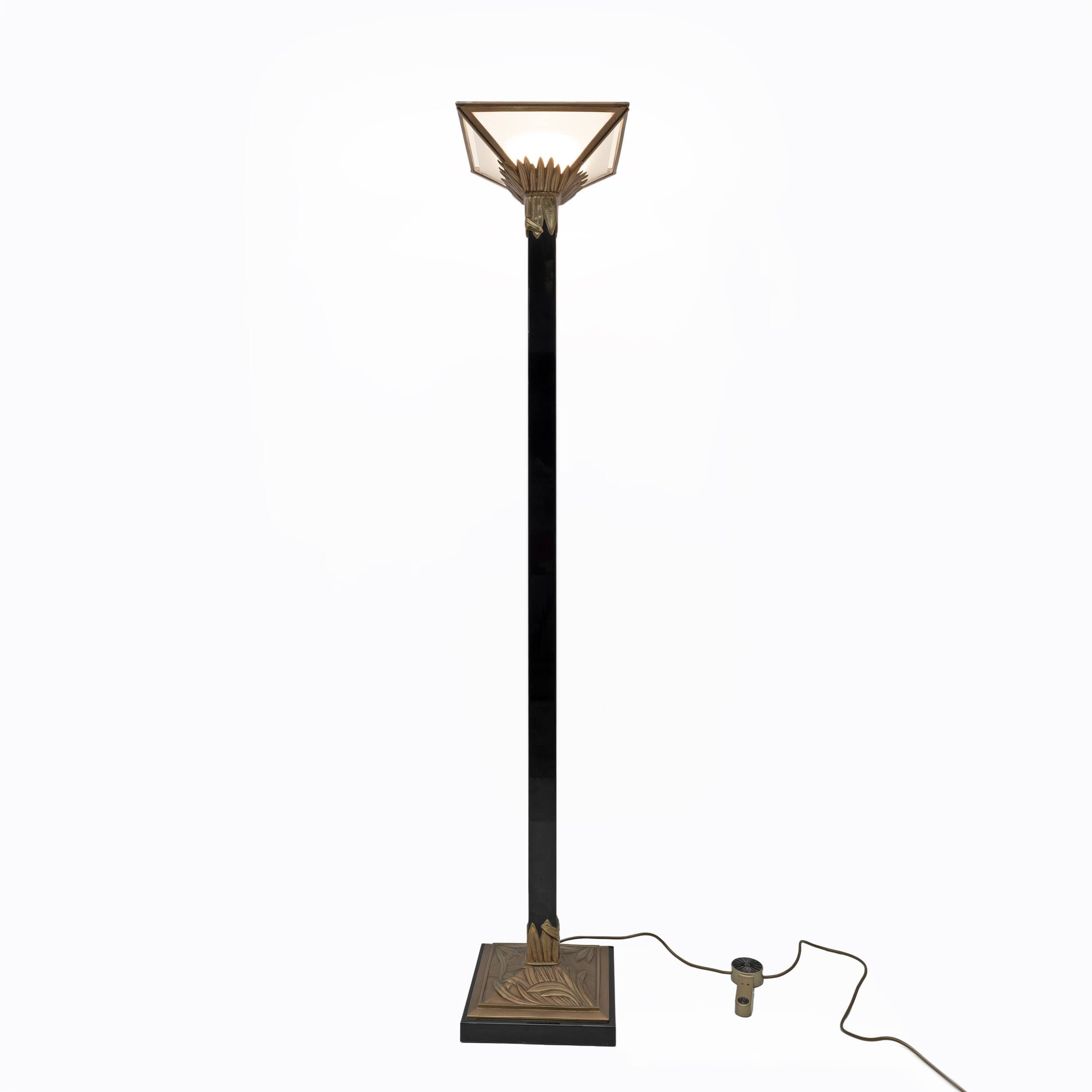 Gianfranco Frattini Art Deco Style Italian Floor Lamp by Relco Milano, 1970