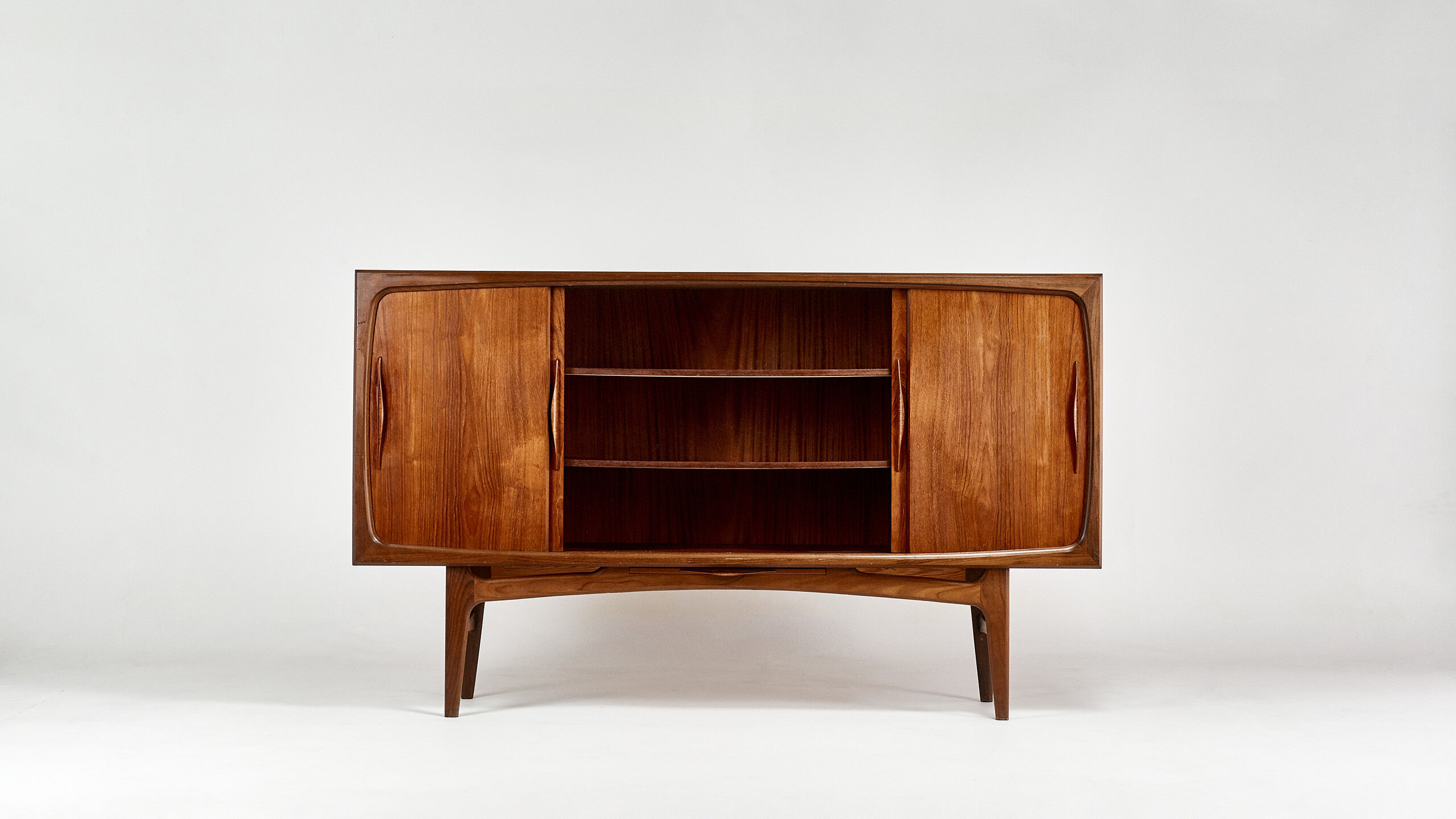 Mi-high teak sideboard, Jens Ærthøj Jensen & Tage Molholm, Denmark, 1960