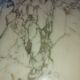 Large dining table in vintage marble 70'S Roche and Bobois