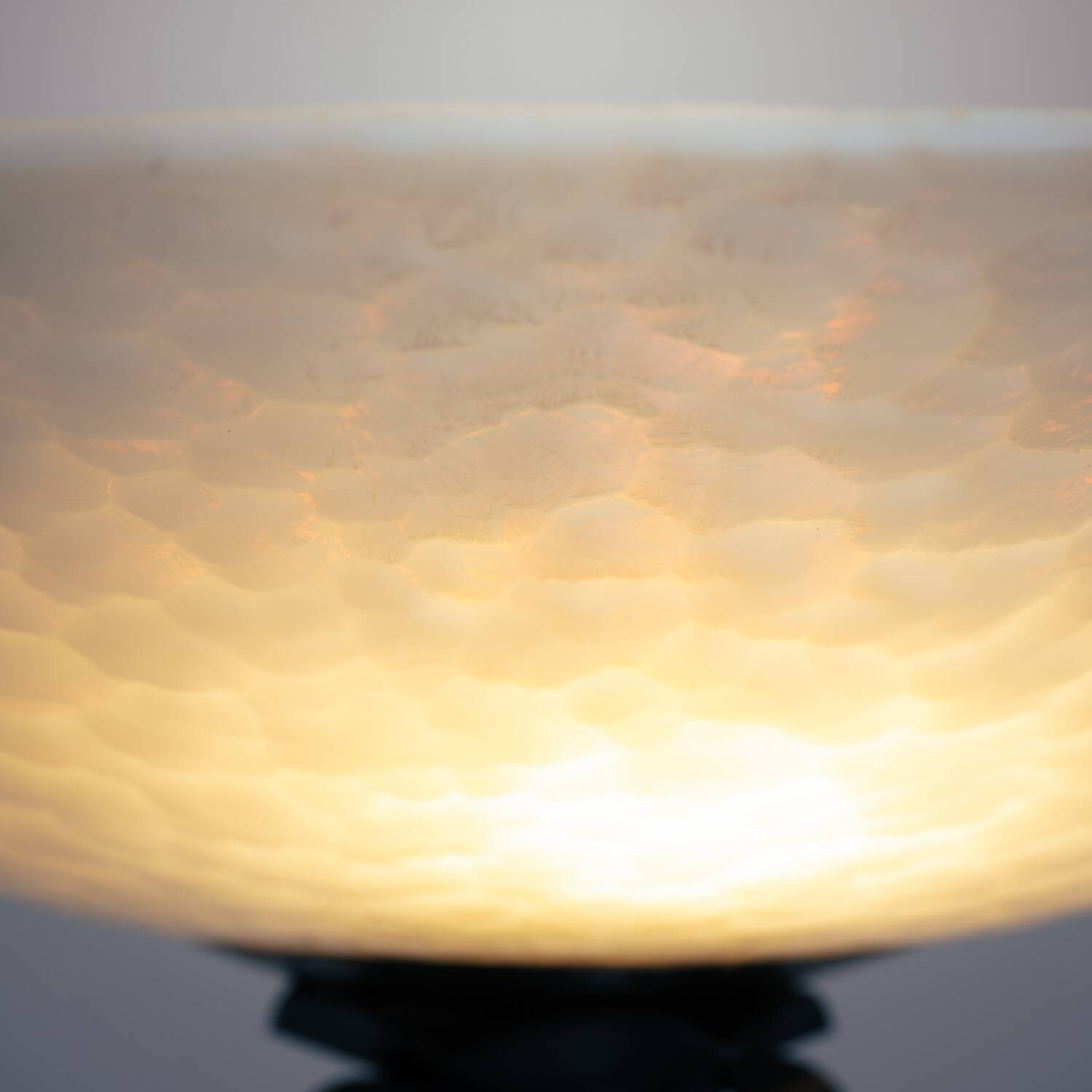 wrought iron glass opaline floor lamp, Art Deco, 1930s