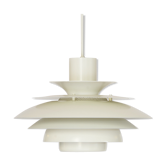 Pendant light with white powder coating from "Superlight", Denmark 1970s