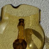 Amber yellow blown glass pitcher