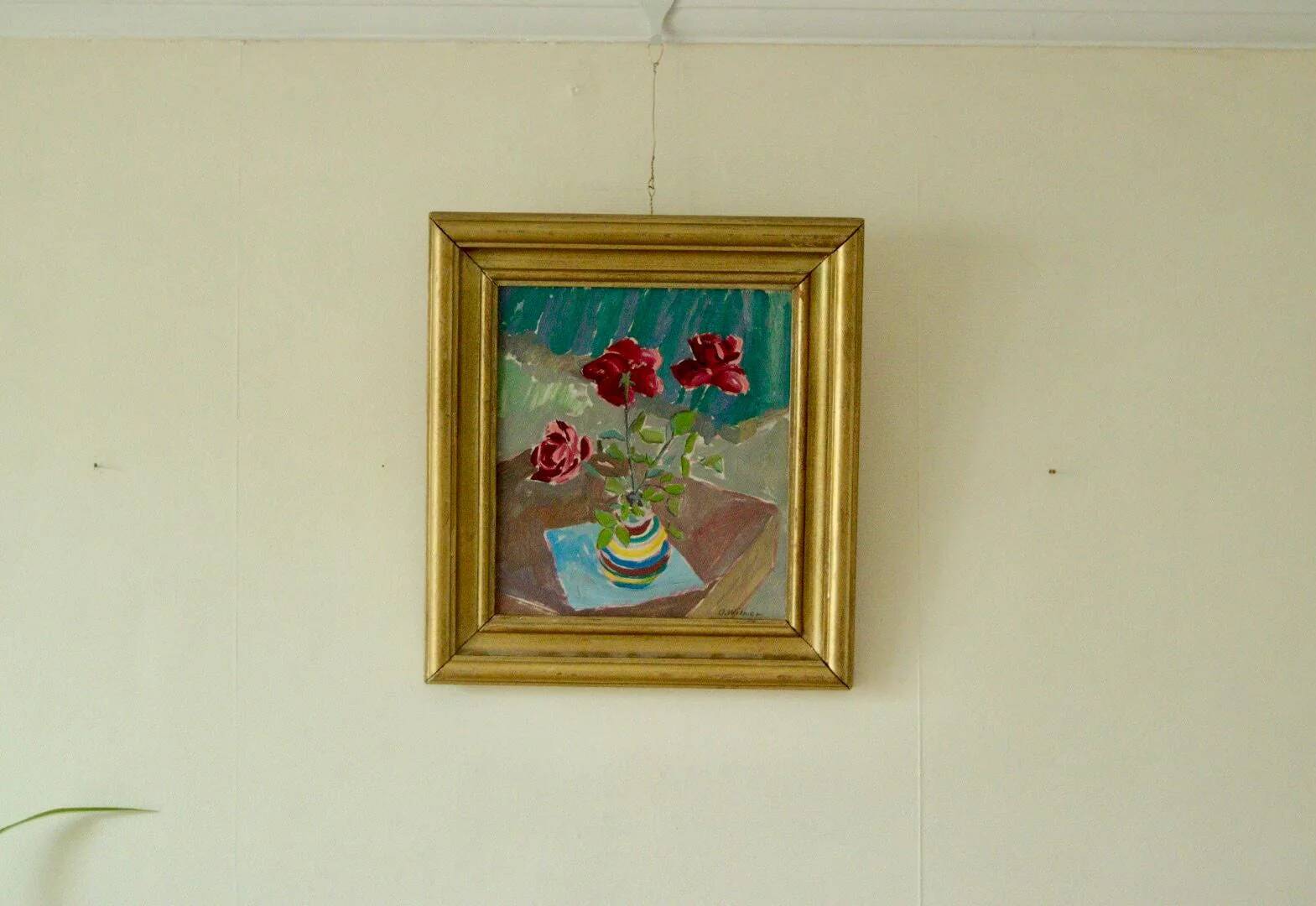 Flowers in vase by Olle Wilner