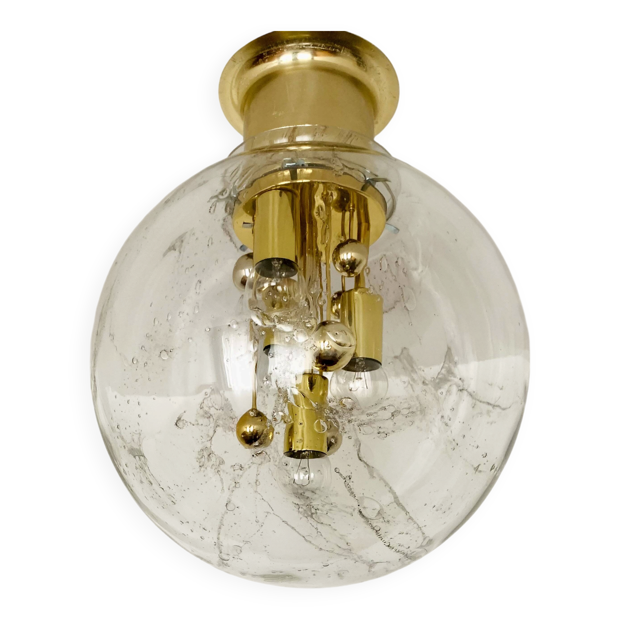 Ice Glass Flush Lamp by Doria