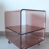 Vintage plexiglass bedside table