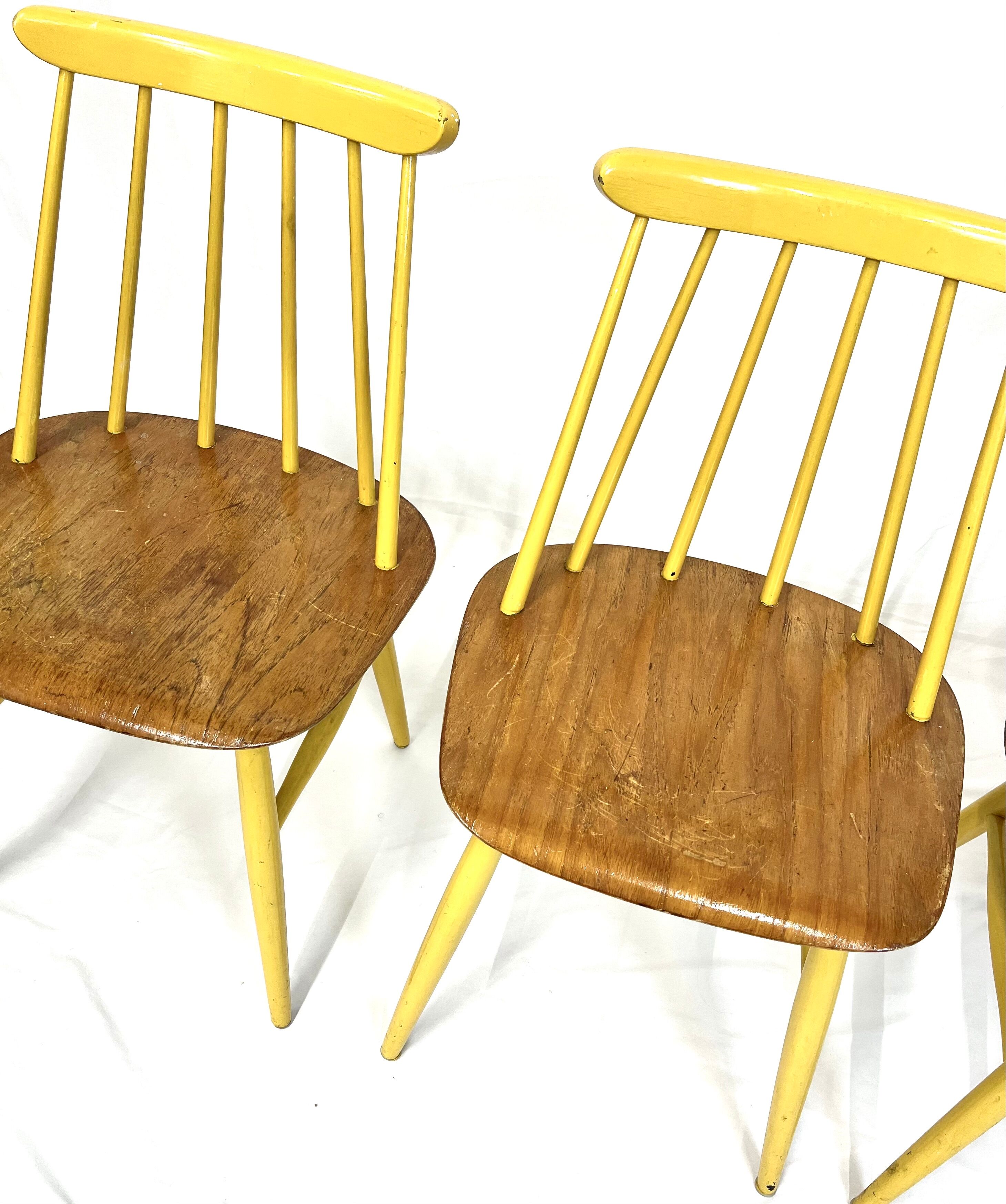 Set of 4 "Fanett" chairs Ilmari Tapiovaara Sweden 1960