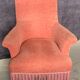 Fauteuil velours rose