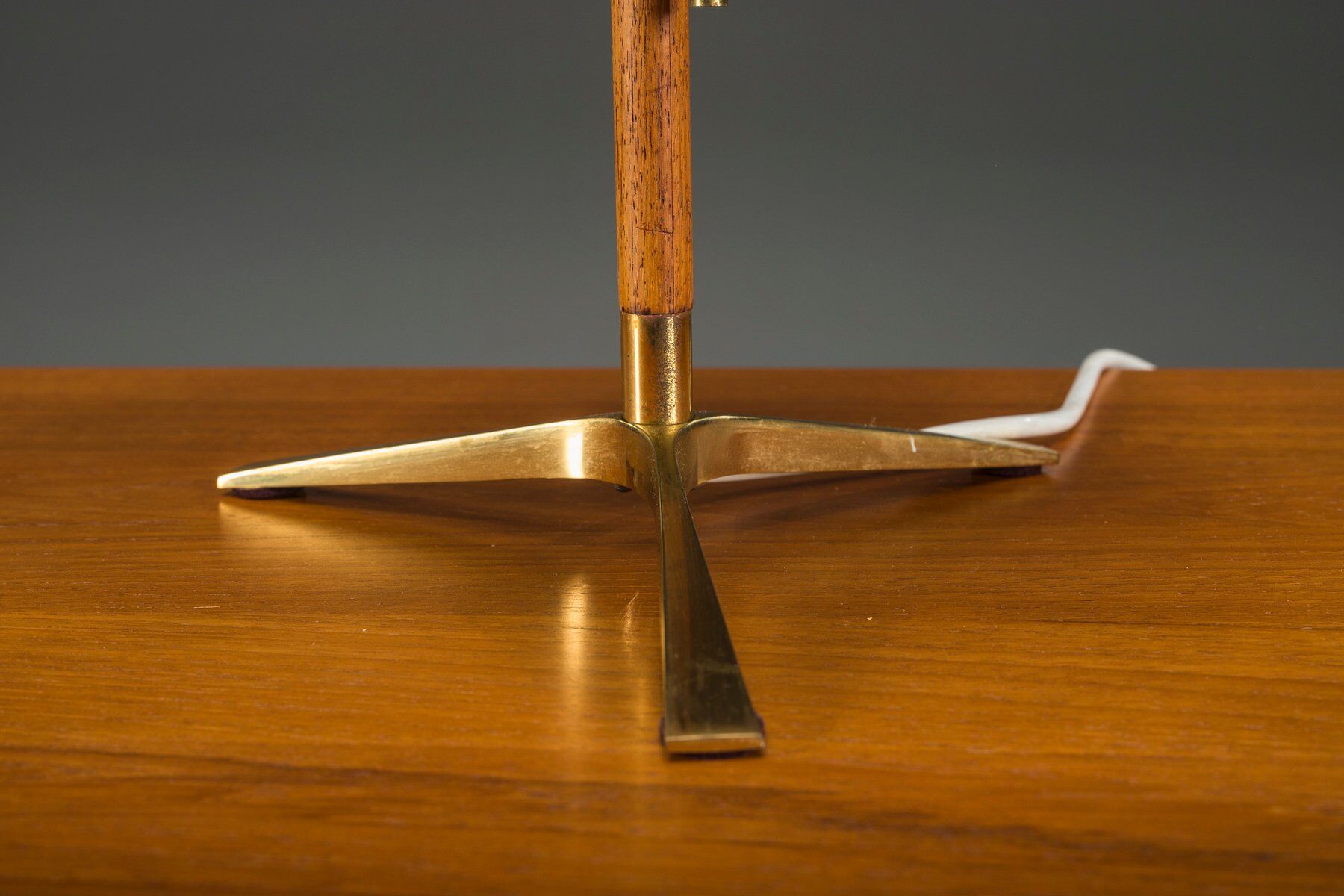 Mid-century modern Austrian brass table lamp by J.T. Kalmar, 1960s
