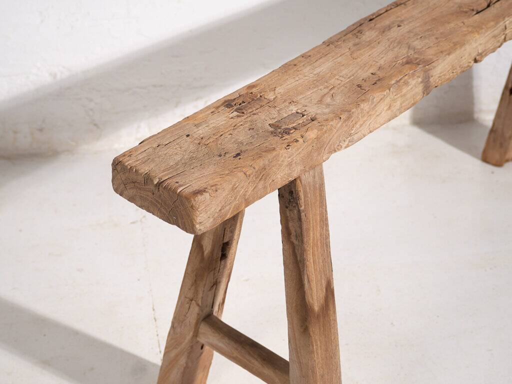 Antique solid wood bench (c.1870) #30