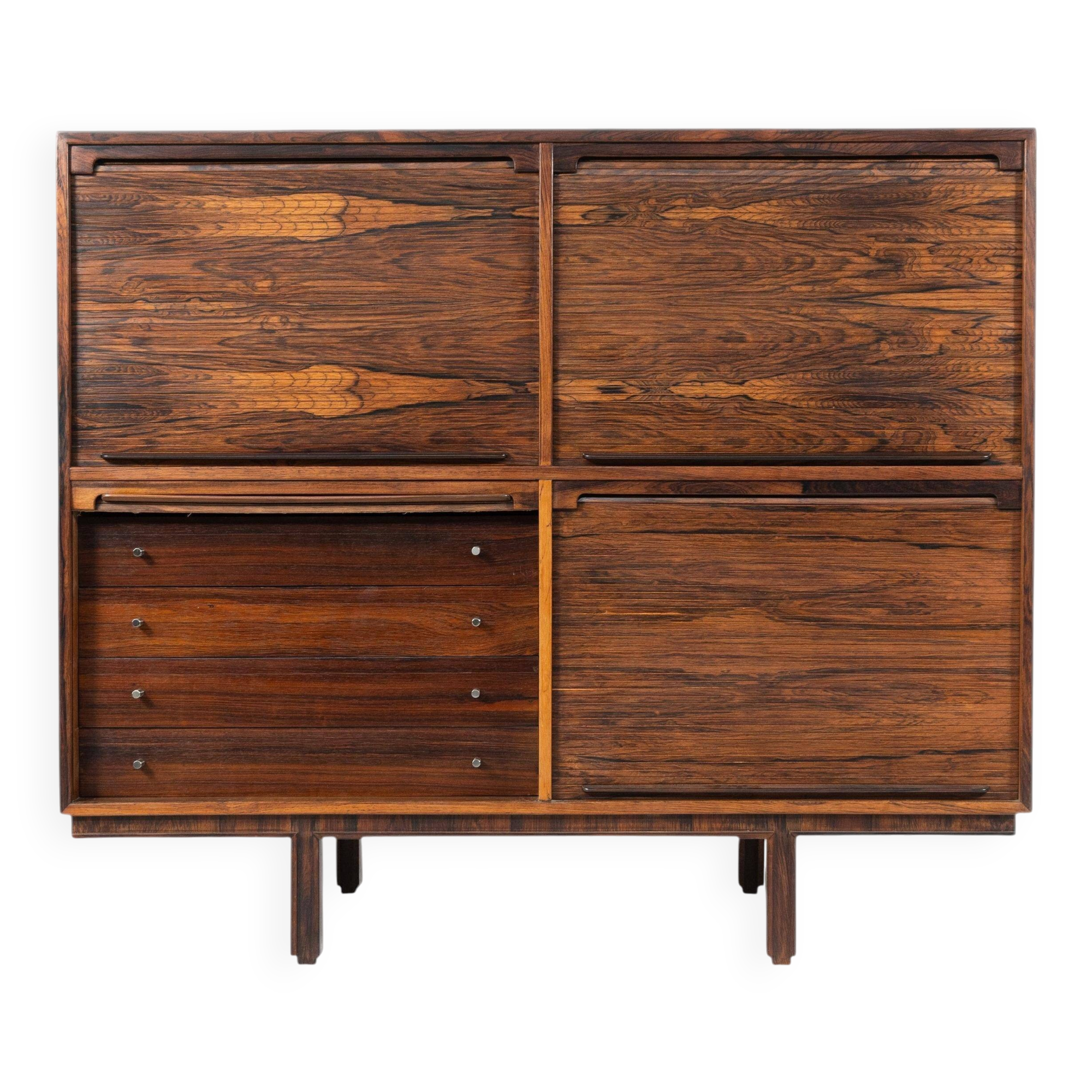 Mid-century modern storage furniture in the style of Gianfranco Frattini, Italy, 1960s.