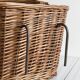 Vintage Wicker Basket for Bike, Removable Carrying Basket with Handle