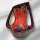 Abstract shaped Vallauris majolica glazed ceramic vase, 35 cm
