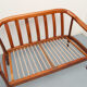 1960s 2-seater sofa in cherrywood middle blue, Wilhelm Knoll