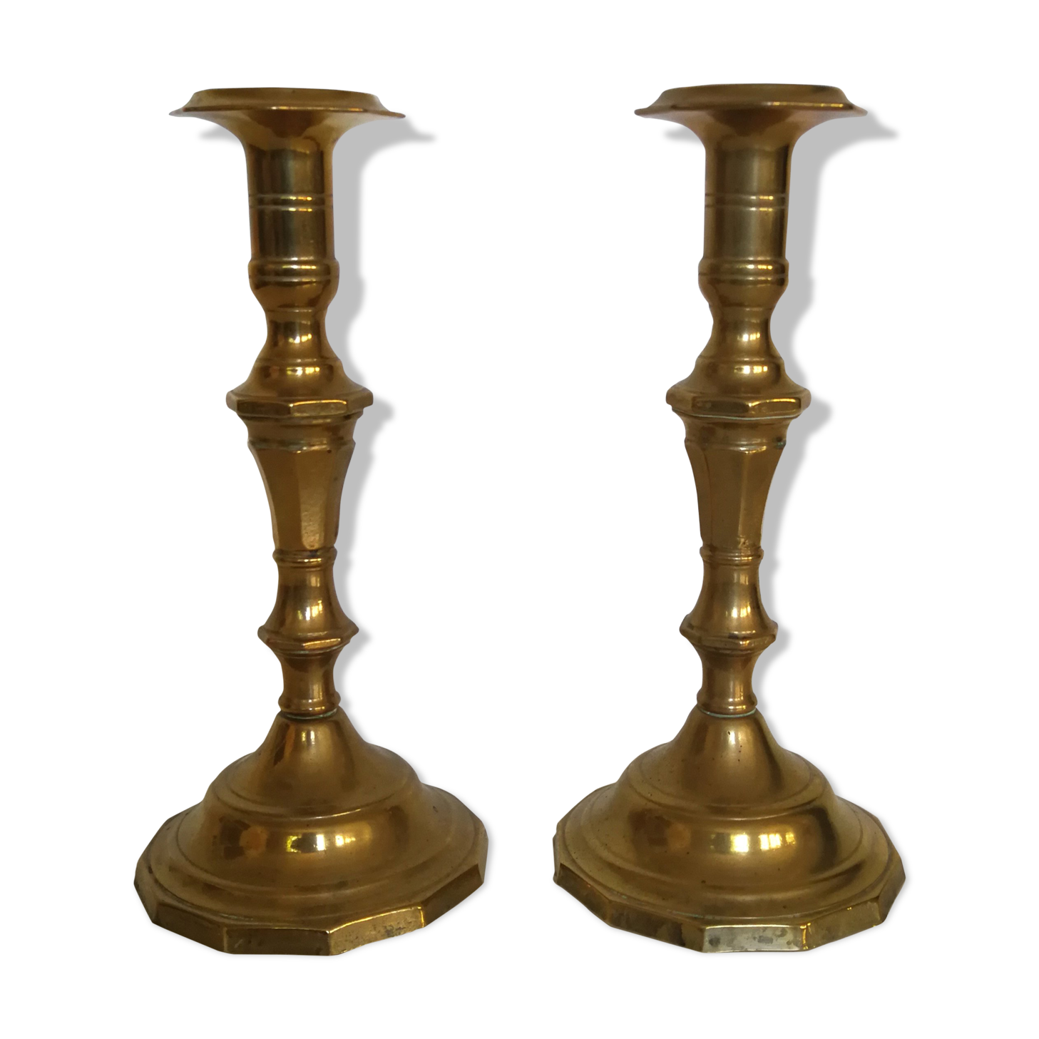 Pair of brass candlestick