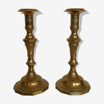 Pair of brass candlestick