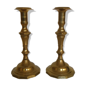 Pair of brass candlestick