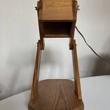 Articulated lamp in mountain chalet pine wood 1960