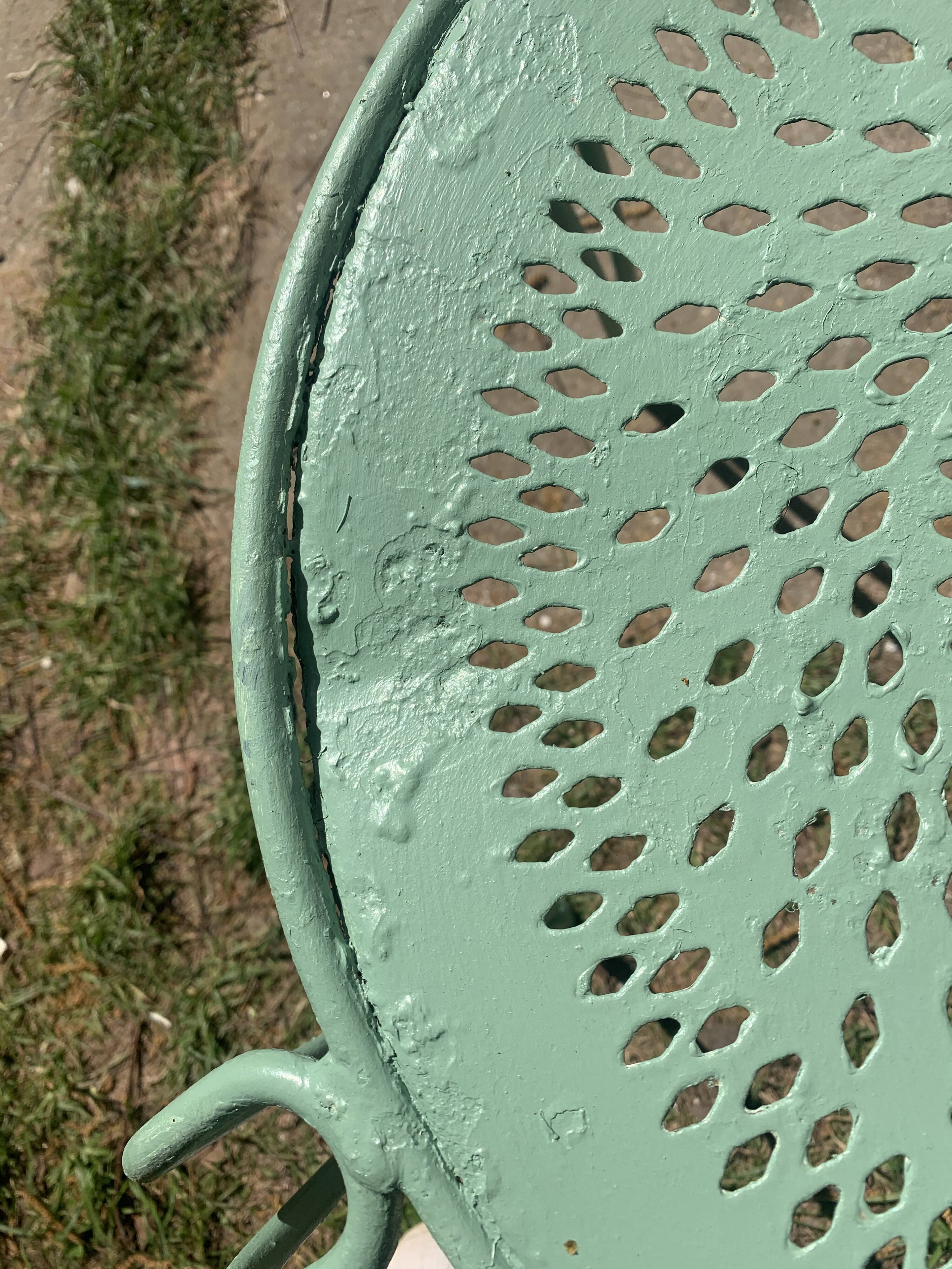 Provence green wrought iron garden room