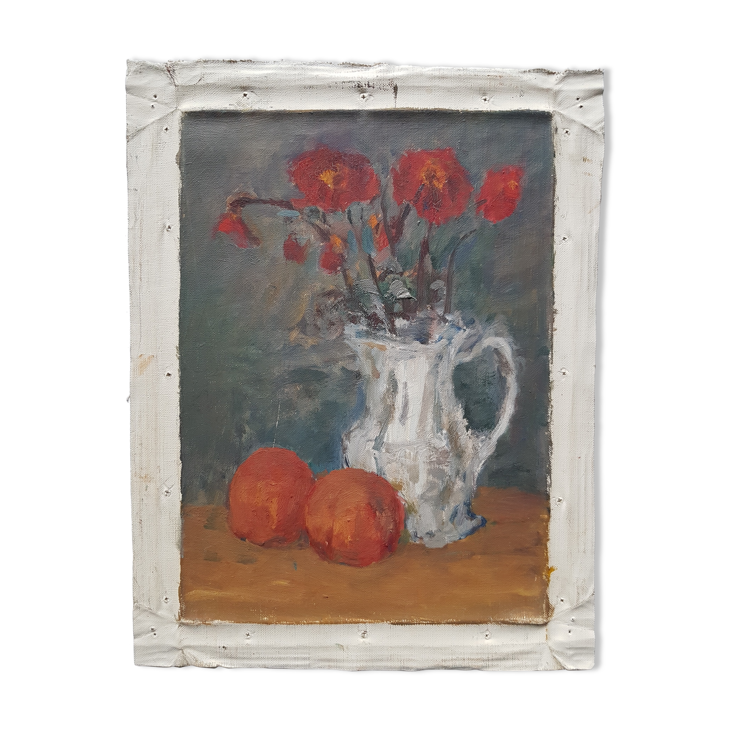 Painting by Nagao Usui: "Bouquet of orange cquelicots"