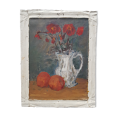 Peinture de Nagao Usui "Bouquet de cquelicots aux oranges"