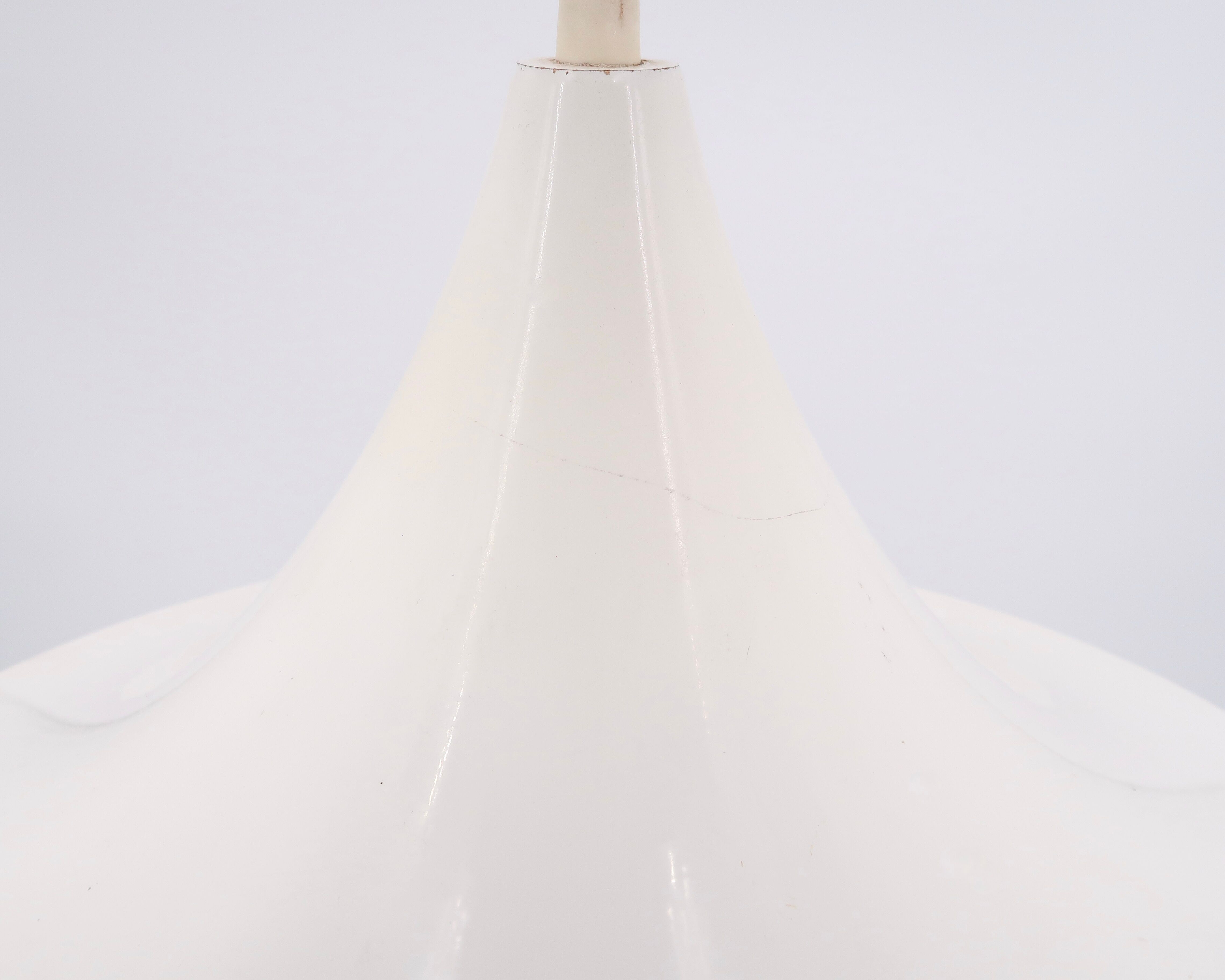 Scandinavian white trumpet pendant, 70s
