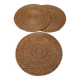 3 wicker and bamboo placemats