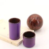 Two purple ceramic roller vases, 1970s