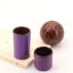 Two purple ceramic roller vases, 1970s
