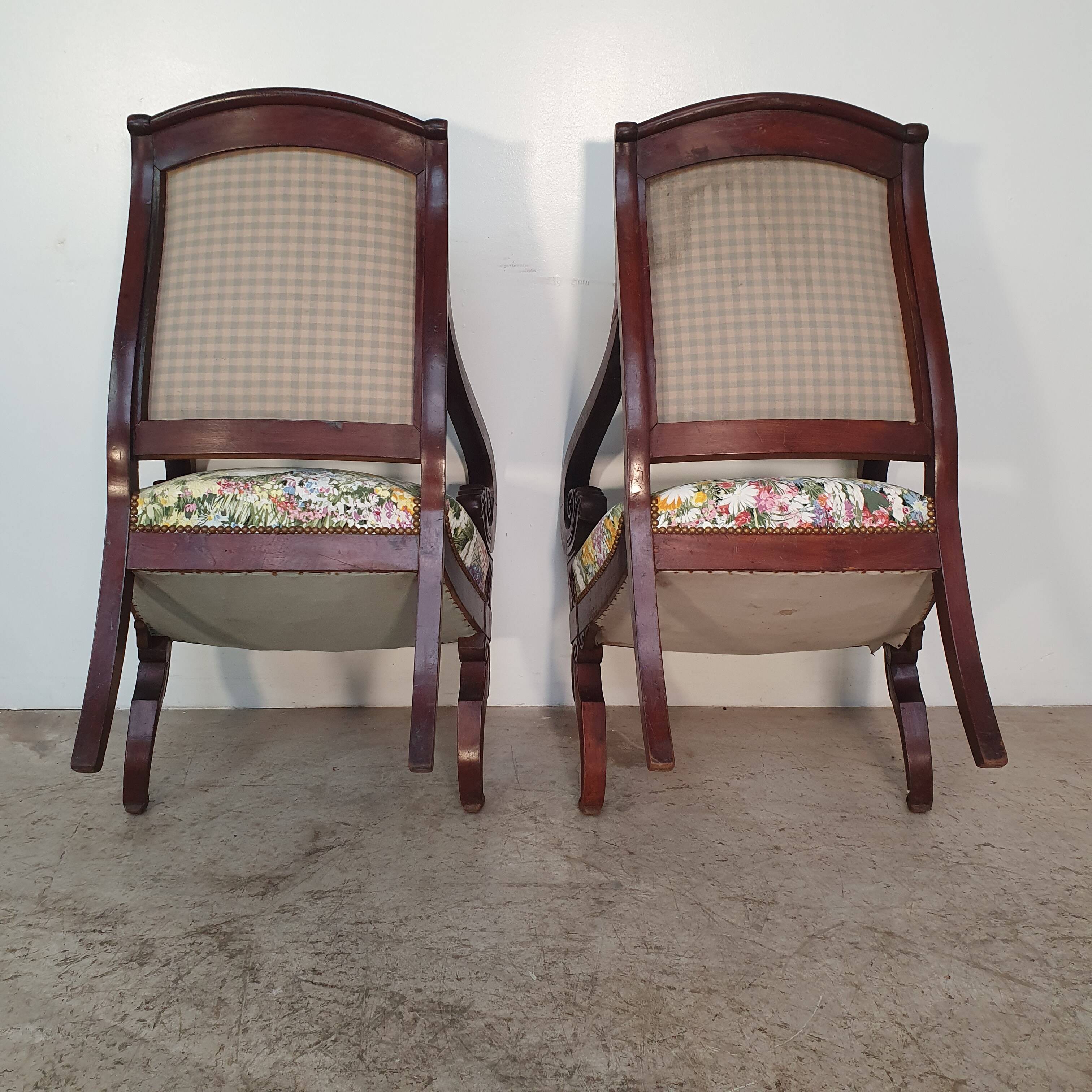4 armchairs from the Restoration period (19th century)