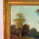 Balade en forêt, huile sur toile