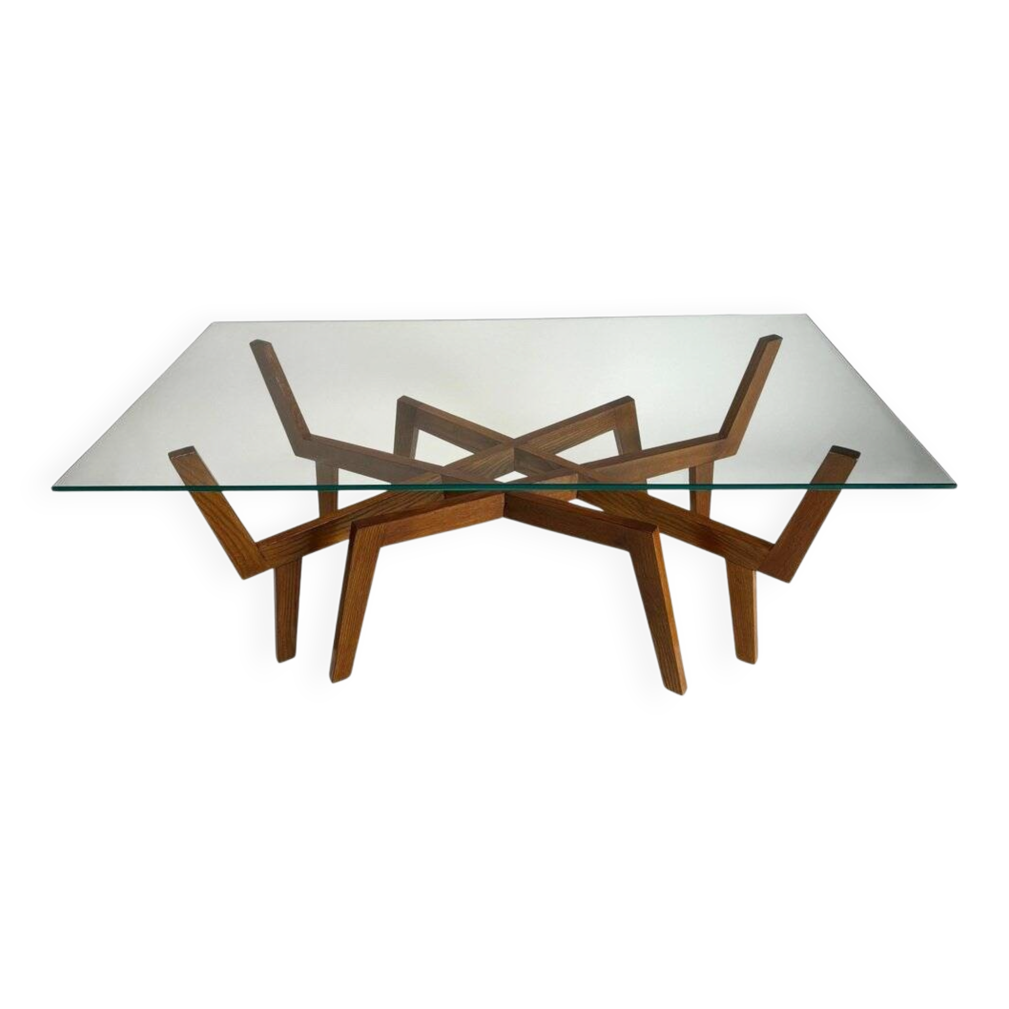 Mid-Century Modern Sculptural Wooden Coffee Table, Italy, 1950s