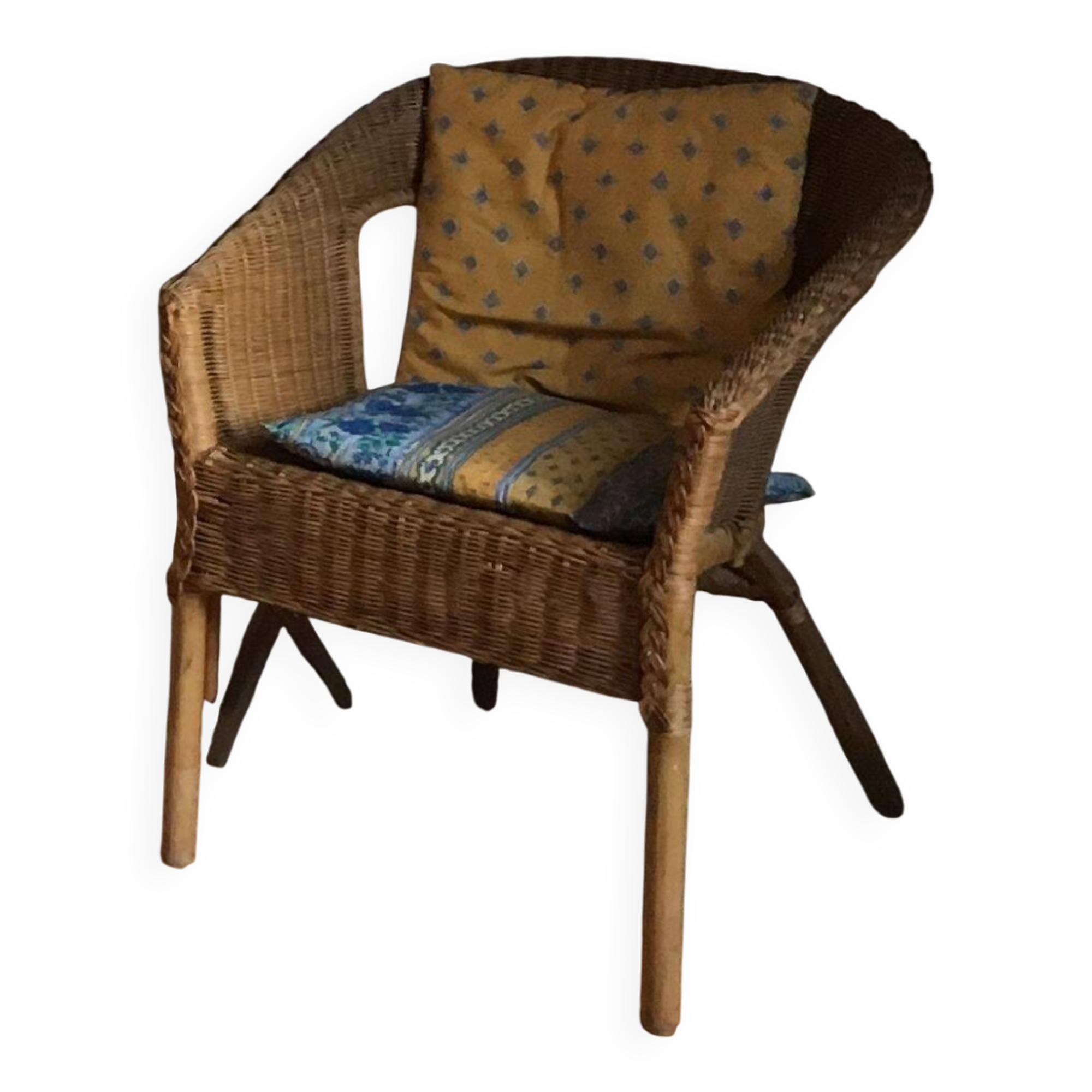 Natural wicker/rattan armchair