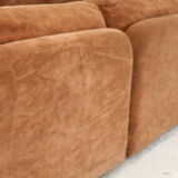 70s modular sofa, light brown velvet