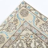 4x7 Sky Blue Classic Pattern Vintage Persian Rug, 113x201Cm