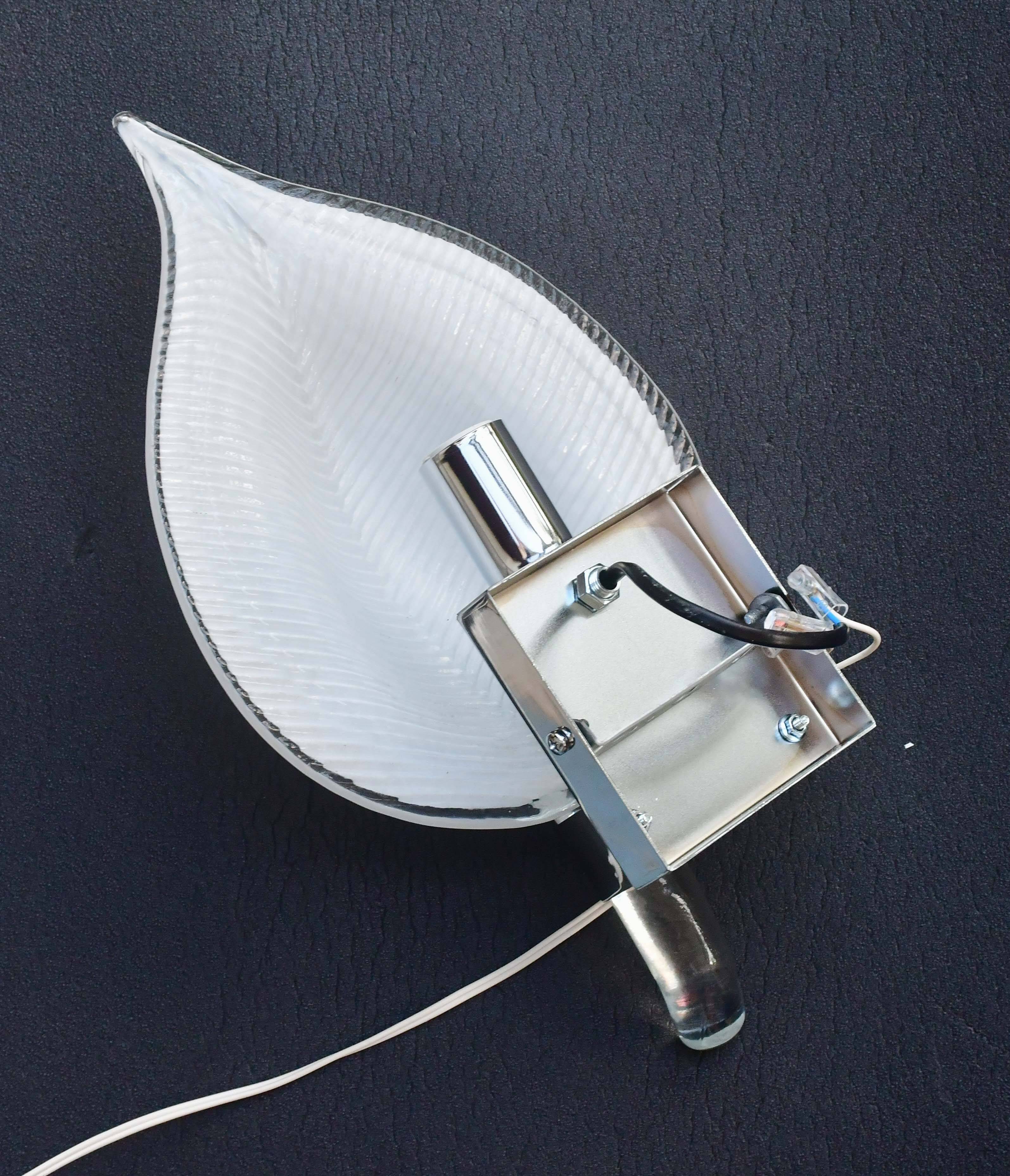 Set of 2 Murano wall lights by Franco Luce, 1970s