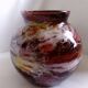 Lacquered glass ball vase by Jean Noel Bouillet