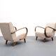 1930 Jindrich Halabala Bentwood Armchair in Beige Boucle