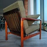 Mid Century Armchair Green Pillows Upholstery Living room armchair renovated
